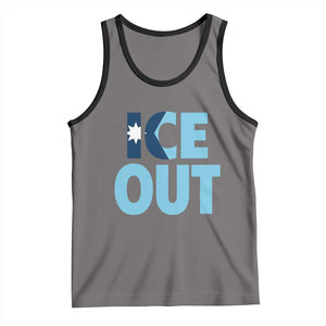 Minnesota Ice Out Tank Top MN State Anti Ice Movement Protest Statement TS11 Deep Heather Black Print Your Wear