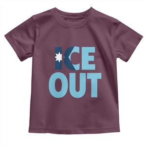 Minnesota Ice Out Toddler T Shirt MN State Anti Ice Movement Protest Statement TS11 Maroon Print Your Wear