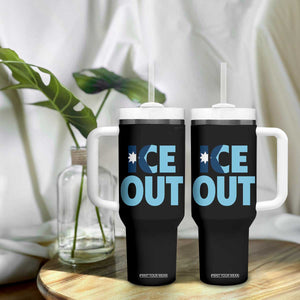 Minnesota Ice Out Tumbler With Handle MN State Anti Ice Movement Protest Statement TS11 Print Your Wear