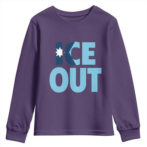 Minnesota Ice Out Youth Sweatshirt MN State Anti Ice Movement Protest Statement TS11 Purple Print Your Wear
