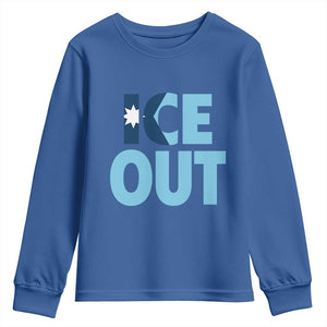 Minnesota Ice Out Youth Sweatshirt MN State Anti Ice Movement Protest Statement TS11 Royal Blue Print Your Wear
