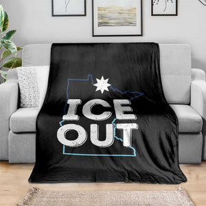 Ice Out Of Minnesota Throw Blanket MN Map Immigration Protest Community Resistance TS11 Print Your Wear