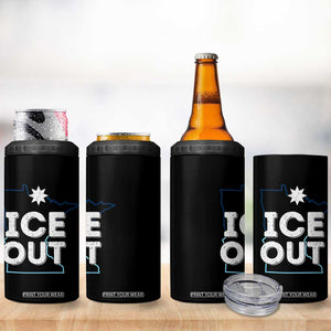 Ice Out Of Minnesota 4 in 1 Can Cooler Tumbler MN Map Immigration Protest Community Resistance TS11 Print Your Wear
