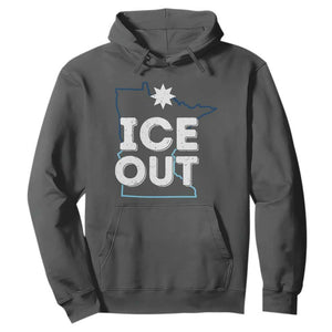 Ice Out Of Minnesota Hoodie MN Map Immigration Protest Community Resistance TS11 Dark Heather Print Your Wear