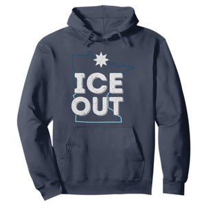 Ice Out Of Minnesota Hoodie MN Map Immigration Protest Community Resistance TS11 Navy Print Your Wear