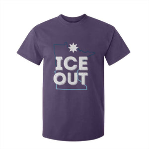 Ice Out Of Minnesota T Shirt For Kid MN Map Immigration Protest Community Resistance TS11 Purple Print Your Wear