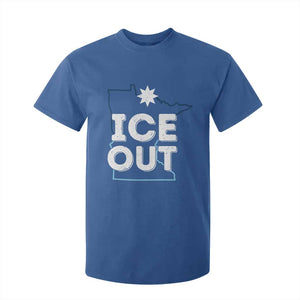 Ice Out Of Minnesota T Shirt For Kid MN Map Immigration Protest Community Resistance TS11 Royal Blue Print Your Wear