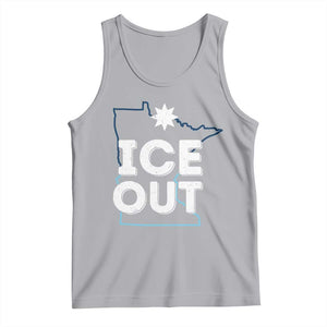 Ice Out Of Minnesota Tank Top MN Map Immigration Protest Community Resistance TS11 Athletic Heather Print Your Wear