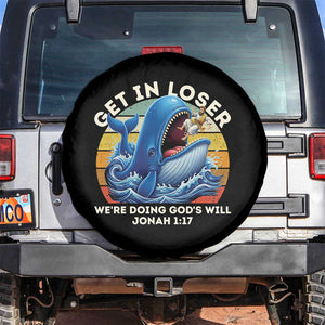 Get In Loser We're Doing God's Will Spare Tire Cover Funny Christian Bible TS11 No hole Black Print Your Wear