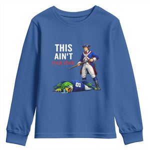Funny Football Rivarly Youth Sweatshirt This Aint Your Year New England Minutemen Championship TS11 Royal Blue Print Your Wear