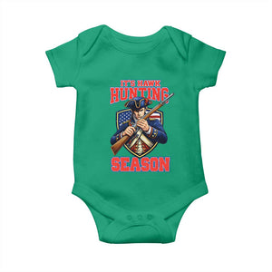 Funny New England Minutemen Football Rivarly Baby Onesie It Is Hawk Hunting Season TS11 Irish Green Print Your Wear