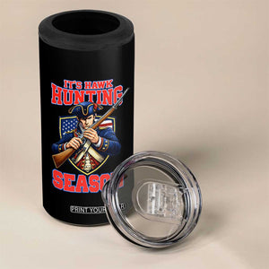 Funny New England Minutemen Football Rivarly 4 in 1 Can Cooler Tumbler It Is Hawk Hunting Season TS11 Print Your Wear