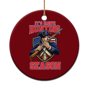 Funny New England Minutemen Football Rivarly Ceramic Ornament It Is Hawk Hunting Season TS11 1pc Red Print Your Wear