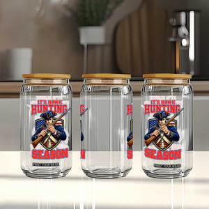 Funny New England Minutemen Football Rivarly Glass Can It Is Hawk Hunting Season TS11 Print Your Wear