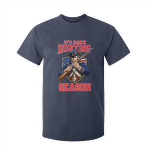 Funny New England Minutemen Football Rivarly T Shirt For Kid It Is Hawk Hunting Season TS11 Navy Print Your Wear