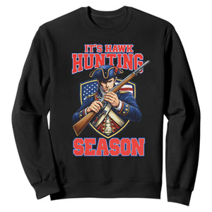 Funny New England Minutemen Football Rivarly Sweatshirt It Is Hawk Hunting Season TS11 Black Print Your Wear