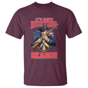 Funny New England Minutemen Football Rivarly T Shirt It Is Hawk Hunting Season TS11 Maroon Print Your Wear