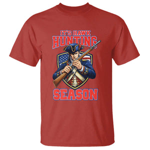 Funny New England Minutemen Football Rivarly T Shirt It Is Hawk Hunting Season TS11 Red Print Your Wear