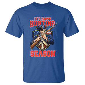Funny New England Minutemen Football Rivarly T Shirt It Is Hawk Hunting Season TS11 Royal Blue Print Your Wear