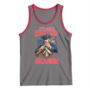 Funny New England Minutemen Football Rivarly Tank Top It Is Hawk Hunting Season TS11 Deep Heather Red Print Your Wear