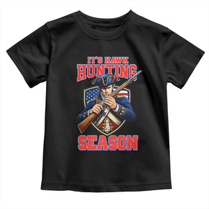 Funny New England Minutemen Football Rivarly Toddler T Shirt It Is Hawk Hunting Season TS11 Black Print Your Wear