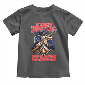 Funny New England Minutemen Football Rivarly Toddler T Shirt It Is Hawk Hunting Season TS11 Dark Heather Print Your Wear
