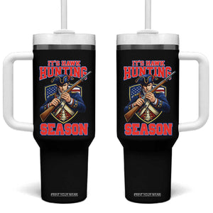 Funny New England Minutemen Football Rivarly Tumbler With Handle It Is Hawk Hunting Season TS11 One Size: 40 oz Black Print Your Wear