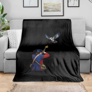 Funny Minutemen Shooting Blue and Green Hawk Football Rivalry Throw Blanket TS11 Print Your Wear