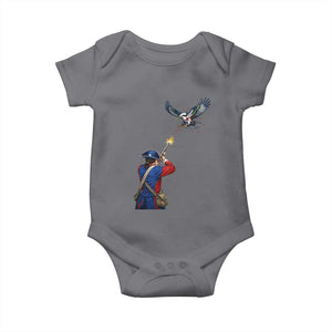 Funny Minutemen Shooting Blue and Green Hawk Football Rivalry Baby Onesie TS11 Charcoal Print Your Wear