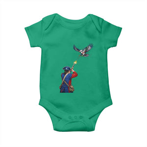 Funny Minutemen Shooting Blue and Green Hawk Football Rivalry Baby Onesie TS11 Irish Green Print Your Wear