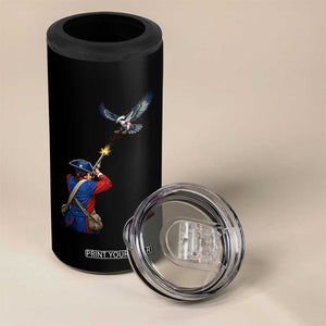 Funny Minutemen Shooting Blue and Green Hawk Football Rivalry 4 in 1 Can Cooler Tumbler TS11 Print Your Wear