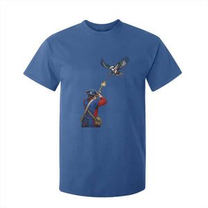 Funny Minutemen Shooting Blue and Green Hawk Football Rivalry T Shirt For Kid TS11 Royal Blue Print Your Wear