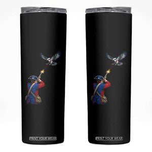 Funny Minutemen Shooting Blue and Green Hawk Football Rivalry Skinny Tumbler TS11 Black Print Your Wear