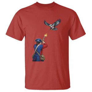 Funny Minutemen Shooting Blue and Green Hawk Football Rivalry T Shirt TS11 Red Print Your Wear