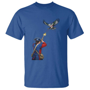 Funny Minutemen Shooting Blue and Green Hawk Football Rivalry T Shirt TS11 Royal Blue Print Your Wear