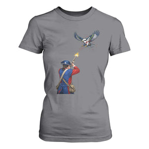 Funny Minutemen Shooting Blue and Green Hawk Football Rivalry T Shirt For Women TS11 Charcoal Print Your Wear