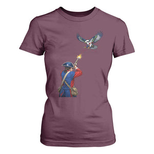 Funny Minutemen Shooting Blue and Green Hawk Football Rivalry T Shirt For Women TS11 Maroon Print Your Wear