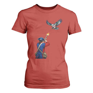Funny Minutemen Shooting Blue and Green Hawk Football Rivalry T Shirt For Women TS11 Red Print Your Wear