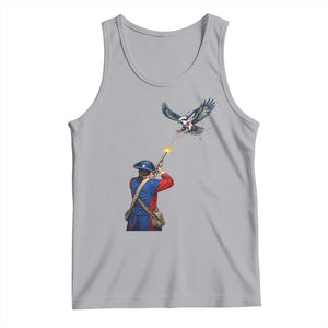 Funny Minutemen Shooting Blue and Green Hawk Football Rivalry Tank Top TS11 Athletic Heather Print Your Wear