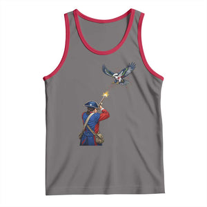 Funny Minutemen Shooting Blue and Green Hawk Football Rivalry Tank Top TS11 Deep Heather Red Print Your Wear