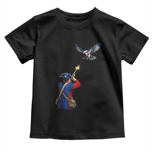 Funny Minutemen Shooting Blue and Green Hawk Football Rivalry Toddler T Shirt TS11 Black Print Your Wear