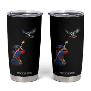 Funny Minutemen Shooting Blue and Green Hawk Football Rivalry Tumbler Cup TS11 Black Print Your Wear