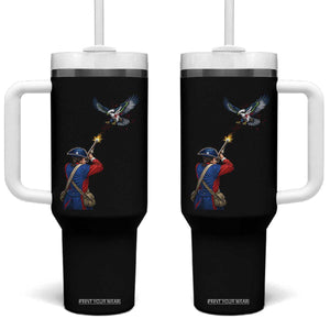 Funny Minutemen Shooting Blue and Green Hawk Football Rivalry Tumbler With Handle TS11 One Size: 40 oz Black Print Your Wear