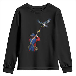 Funny Minutemen Shooting Blue and Green Hawk Football Rivalry Youth Sweatshirt TS11 Black Print Your Wear