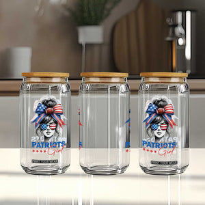 Patriots Girl Glass Can Funny Sport Fan New England Game Day Messy Bun TS11 Print Your Wear