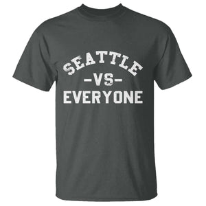 Seattle Vs Everyone T Shirt Vintage Distressed Jersey Football Game Day TS11 Dark Heather Print Your Wear
