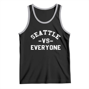 Seattle Vs Everyone Tank Top Vintage Distressed Jersey Football Game Day TS11 Black Athletic Heather Print Your Wear
