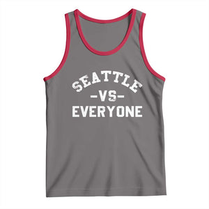Seattle Vs Everyone Tank Top Vintage Distressed Jersey Football Game Day TS11 Deep Heather Red Print Your Wear