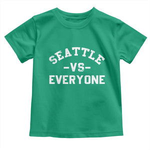 Seattle Vs Everyone Toddler T Shirt Vintage Distressed Jersey Football Game Day TS11 Irish Green Print Your Wear