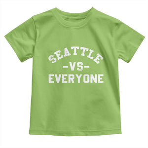 Seattle Vs Everyone Toddler T Shirt Vintage Distressed Jersey Football Game Day TS11 Lime Print Your Wear